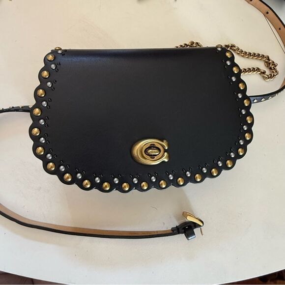 Coach Saddle Belt Bag With Scallop Rivets - Picture 1 of 8